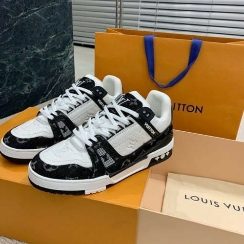 LV Trainer Sneaker - Black & White - shayn.ox